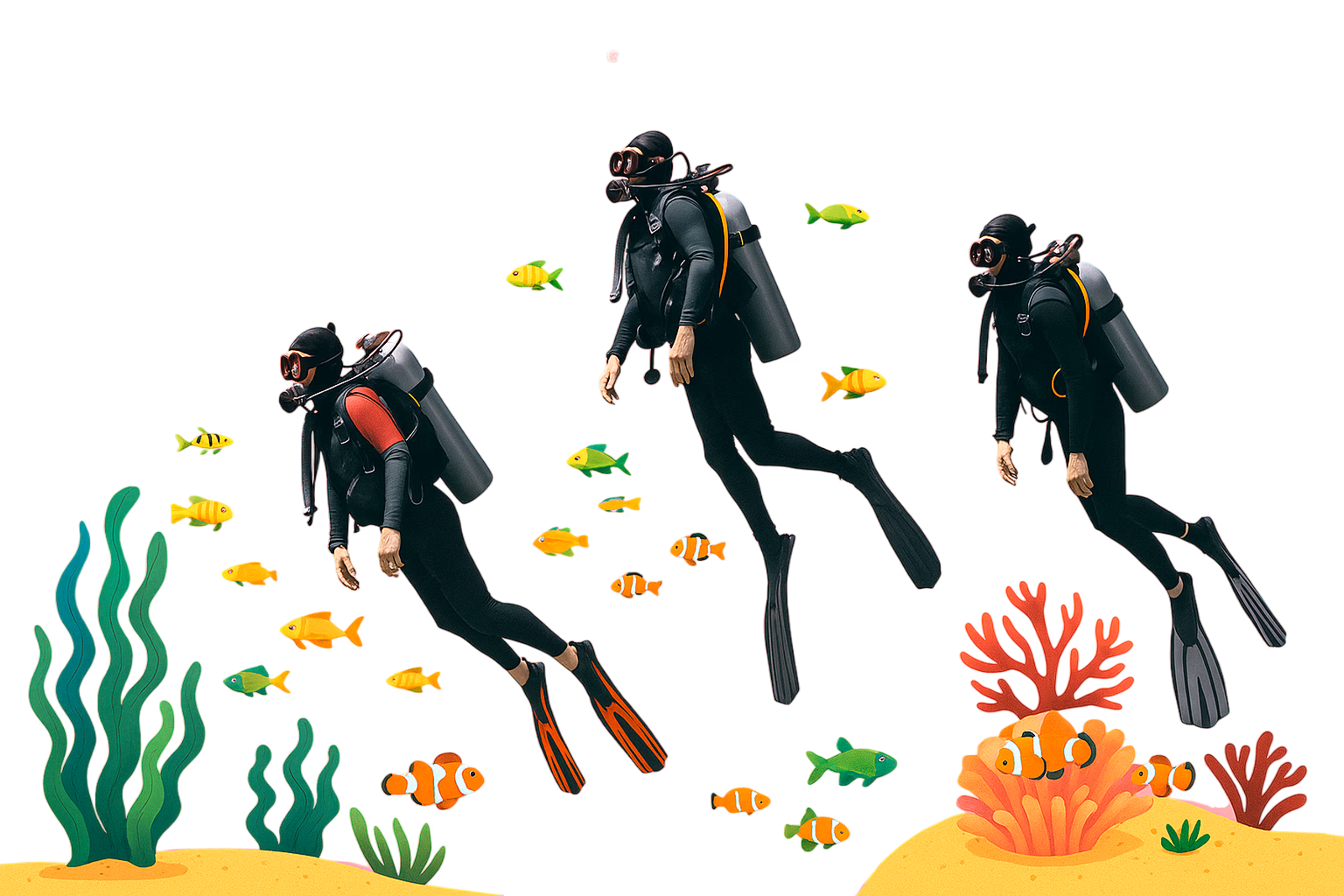 Scuba divers at Netrani Island